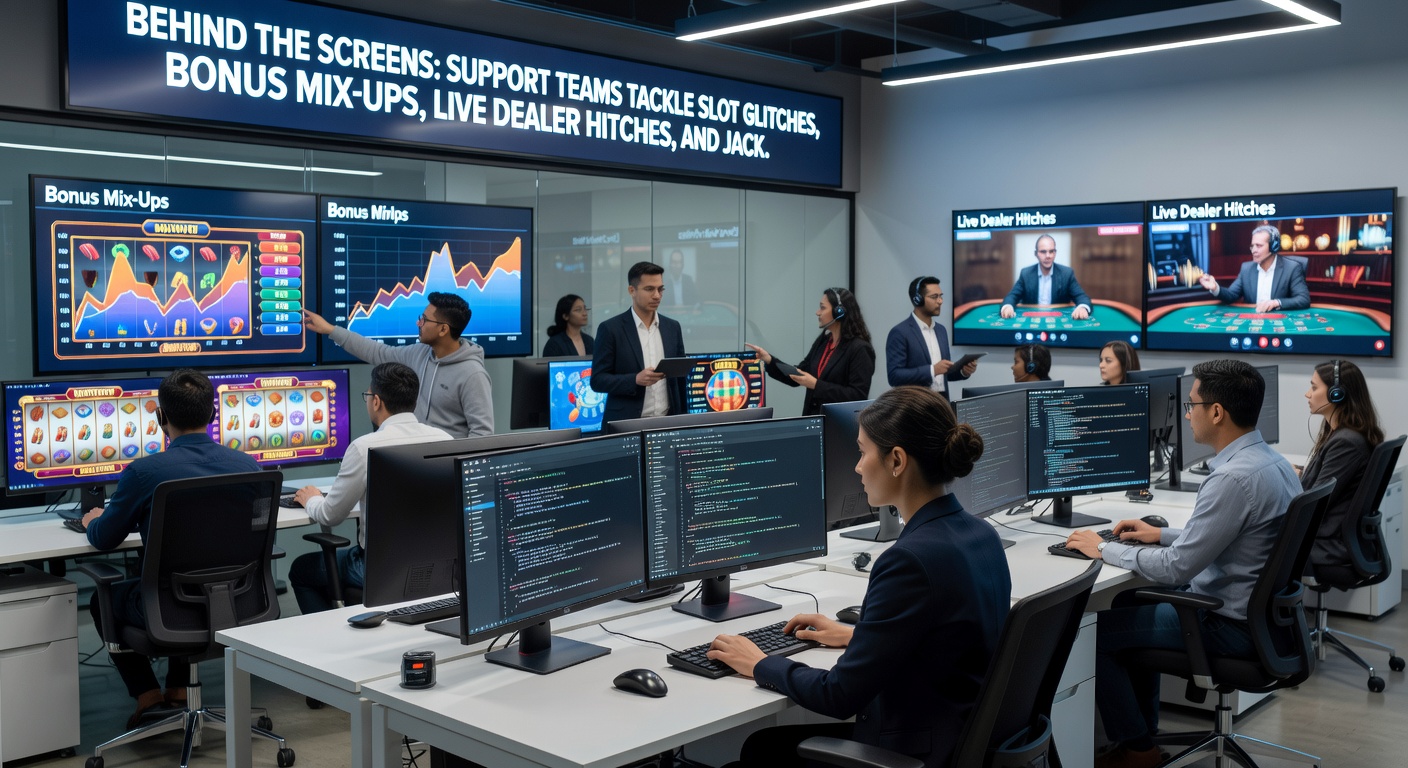 Close-up of a support agent typing rapidly on a keyboard while multiple chat windows show player complaints about bonuses and glitches