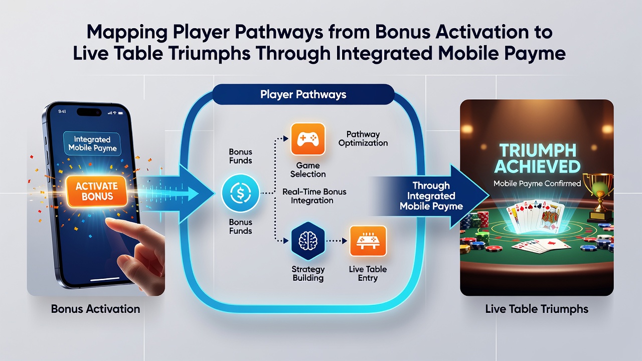 Illustration of live table interface connected to mobile payment confirmation and support chat overlay